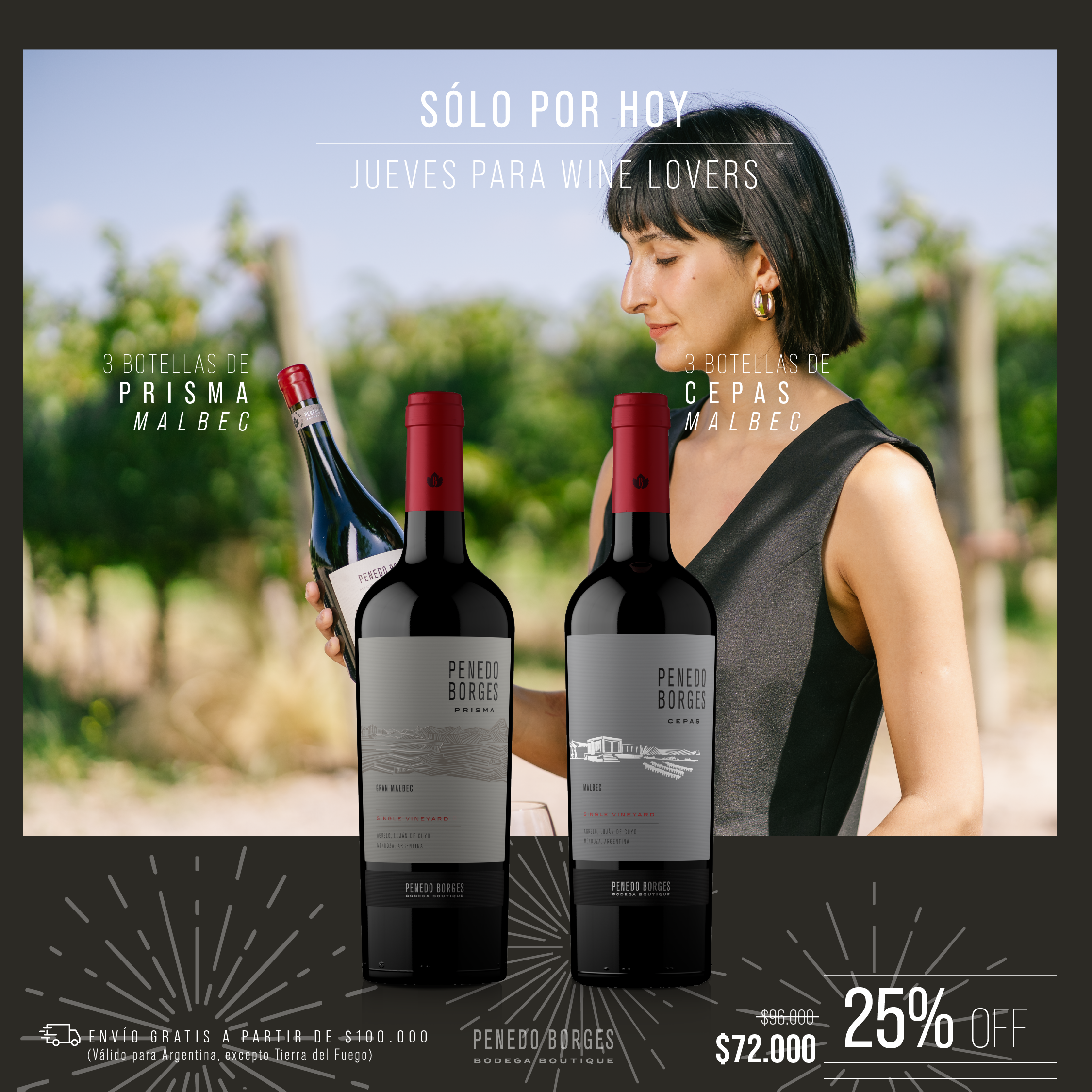 Jueves para Winelovers: 25% OFF!